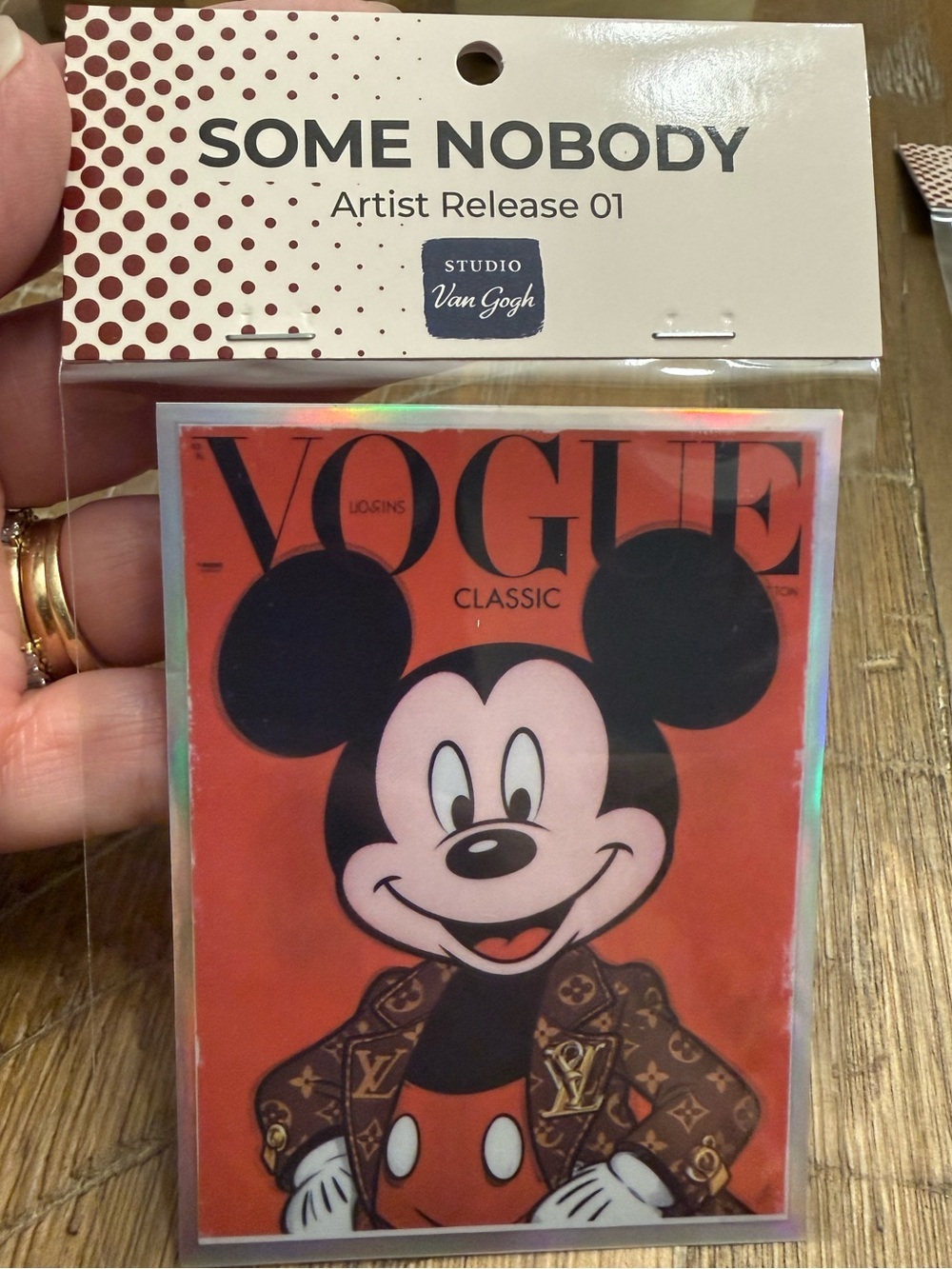 NEW-Some Nobody Studio Van Gogh Mickey Vogue Louis Vuitton sticker